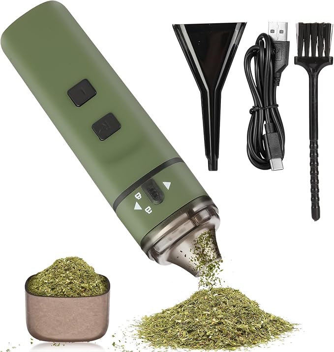 Electric Grinder Herb Grinder Spice grinder (Green, 1.57)