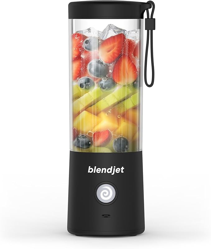 BlendJet 2 Portable Blender for Smoothies & Shakes - BlendJet Cordless Personal & Small Blender, USB-C Rechargeable & Self Cleaning - (Black, 16 oz.)
