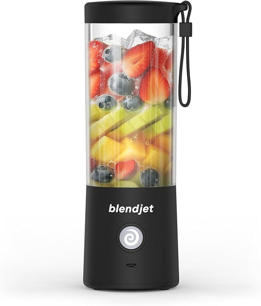 BlendJet 2 Portable Blender for Smoothies & Shakes - BlendJet Cordless Personal & Small Blender, USB-C Rechargeable & Self Cleaning - (Black, 16 oz.)