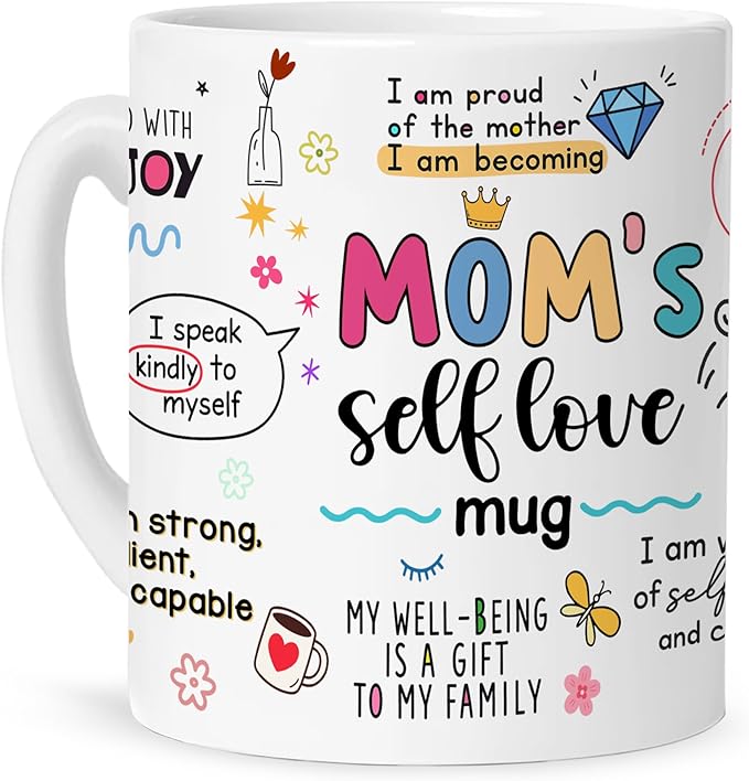 Mothers Day Gifts for Mom Mugs, Mama Coffee Mug with Inspirational Quote, Cute Mama Mugs for Daily Tea and Coffee, Coffee Mug for Mom Affirmations, Best Moms Cup Gift from Daughter, Son