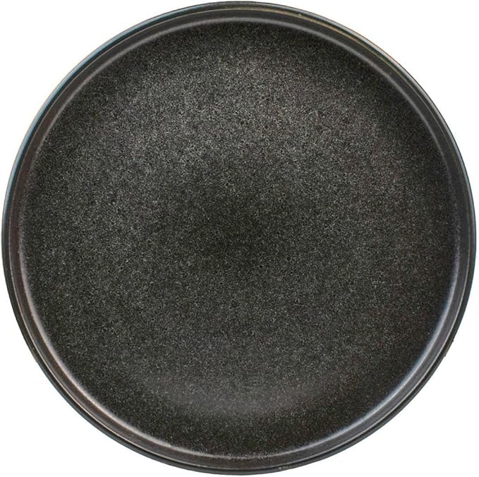 Sango 12 Pieces Stoneware Fluted Dinnerware Set, Modern Black Dishes for 4, Premium Serving Plates and Bowls Sets, Chip & Scratch Resistant, Ceramic Kitchen Dish, Microwave & Dishwasher Safe, Anderson