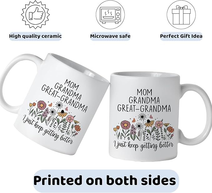 Christmas Gifts For Great Grandma, Promoted To Great Grandmax Mug, Great Grandmothers Pregnancy Announcement, Mothers Day Present For Great Grandmas, Great Grandmother Gifts