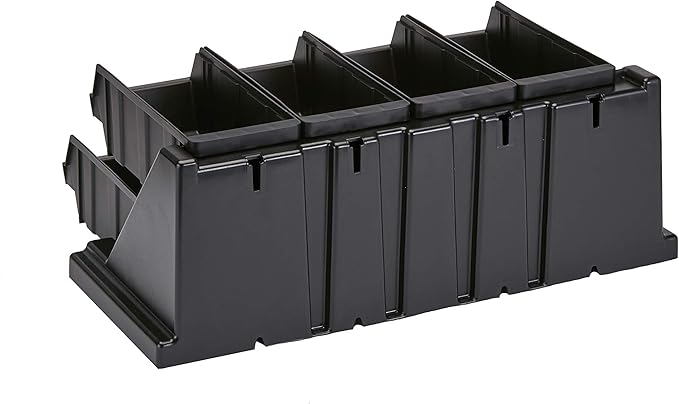 Cambro Versa Self Serve Condiment Bin - 8 Storage Bins - Ideal for Food and Coffee Condiments (Black)