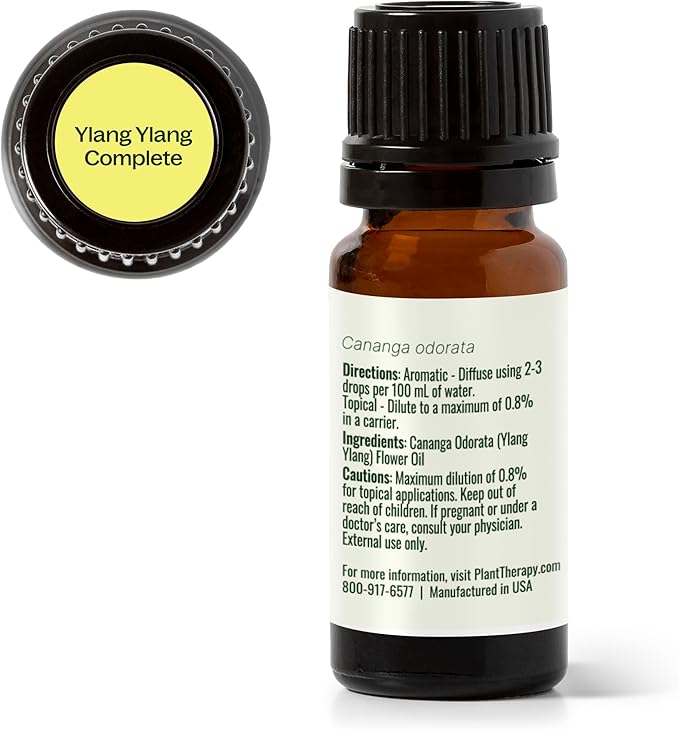 Plant Therapy Ylang Ylang Complete Essential Oil 100% Pure, Undiluted, Natural Aromatherapy, Therapeutic Grade 10 mL (1/3 oz)