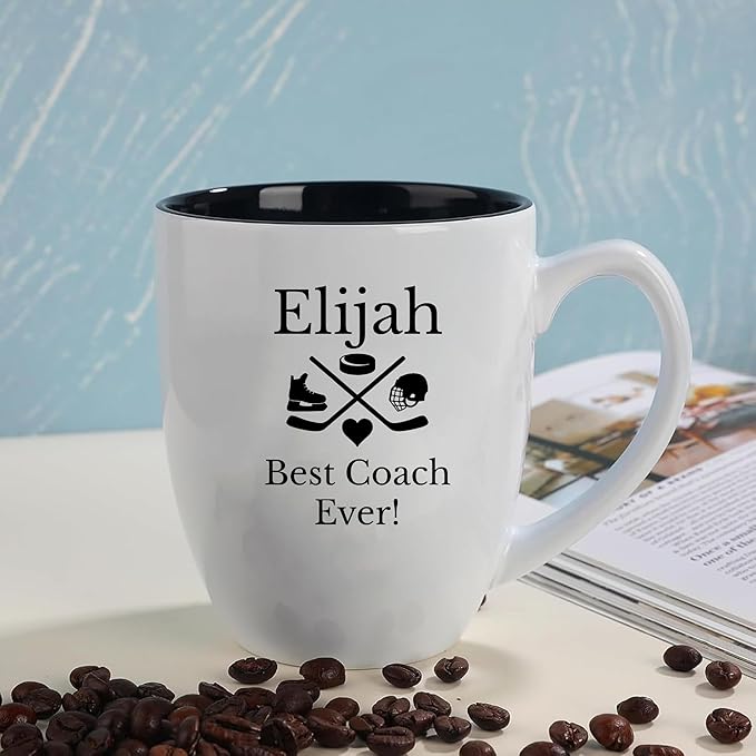 Personalized Coach Gifts for Men, 16oz Custom Engraved Coffee Mug, Soccer Football Softball Volleyball Coach Gifts Wrestling Gymnastics Coach Gift