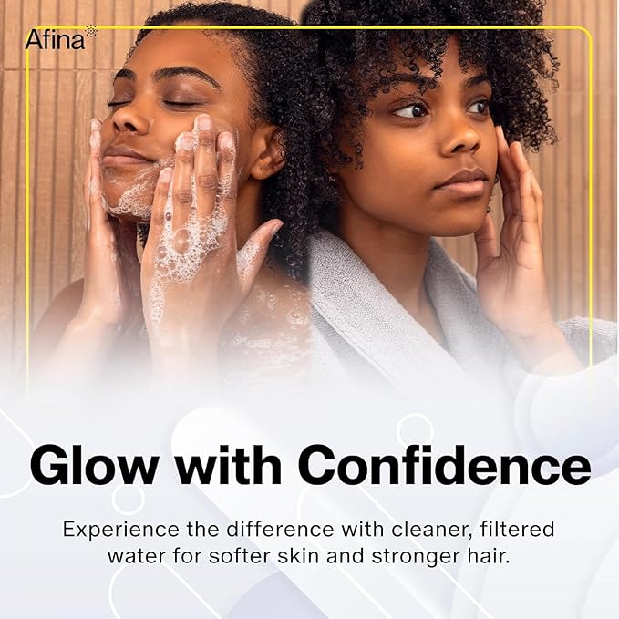 Afina Filtered Shower Head, Shower Filter for Hard Water | Improves Skin & Hair by Removing Chlorine & Toxic Chemicals from Hard Water (1.8 Gallon Per Minute California, Matte Black)