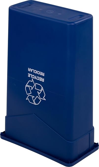 Carlisle FoodService Products TrimLine Rectangle RECYCLE Waste Container, 23 Gallons, Blue