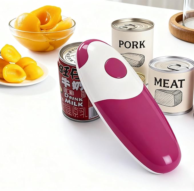 Battery Powered Electric Can Opener, Convenient Without Harm (batteries not included) - High Torque, Hands-Free for Seniors, Arthritis & Weak Grip - Automatic Smooth Cut Kitchen Tool