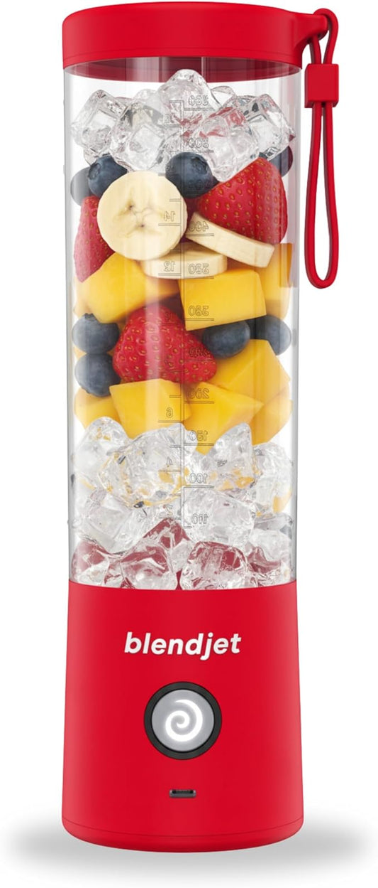 BlendJet 2 Portable Blender for Smoothies & Shakes - BlendJet Cordless Personal & Small Blender, USB-C Rechargeable & Self Cleaning - (Red, 20 oz.)