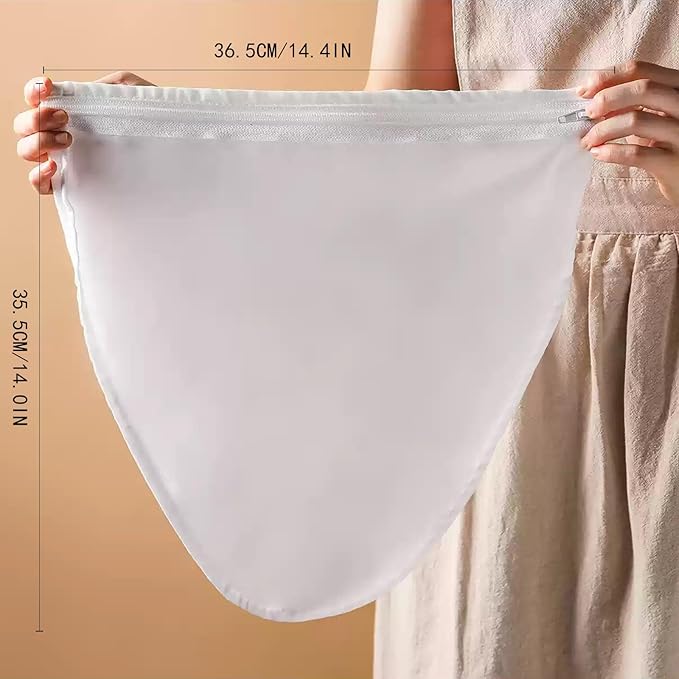 FATCAT Fine Mesh Cheese Cloth, Fine Mesh Strainer Bags, Nut Milk Bag, Cheesecloth for Straining (L-Size*5/ Excluding Bracket)
