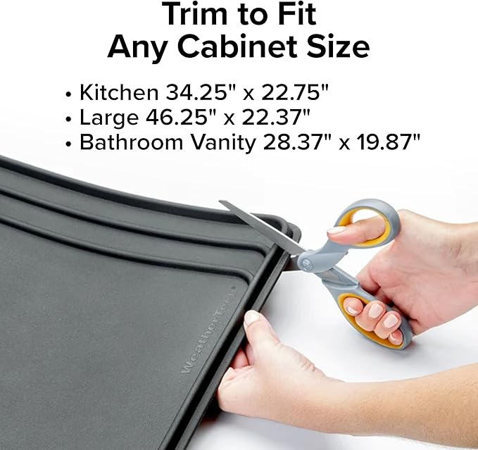 WeatherTech SinkMat – Waterproof Under Sink Liner Mat for Kitchen Bathroom – 46” x 22” Inches - Durable, Flexible Tray – Home undersink Organizer Must Haves, Tan