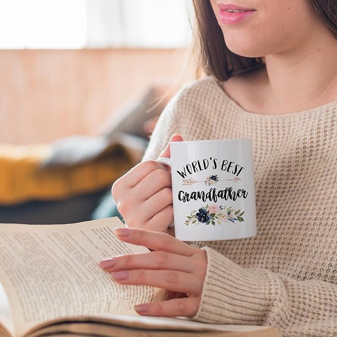Grandfather Mug, Grandfather Coffee Cups Ceramic, World's Best Grandfather Coffee Mug, Grandfather Gift, Grandfather Gifts for Christmas, Grandpa Coffee Mug Gifts for Grandfather