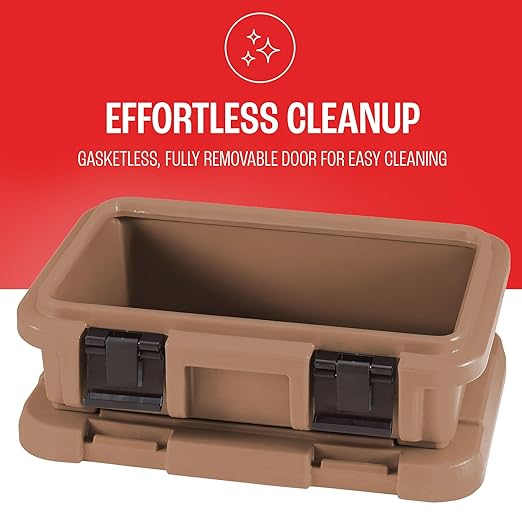 Cambro Insulated Food Pan Carrier - 4 Inch Deep Hotbox and Food Warmer for Catering & Transport - Top Load S-Series (Beige)