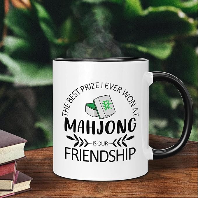 Mahjong Gifts Coffee Mug - Gifts for Mahjong Players Mug, Mahjong Gifts for Women Men, Mahjong Accessories and Gifts, Ceramic Coffee Mug 11 Oz