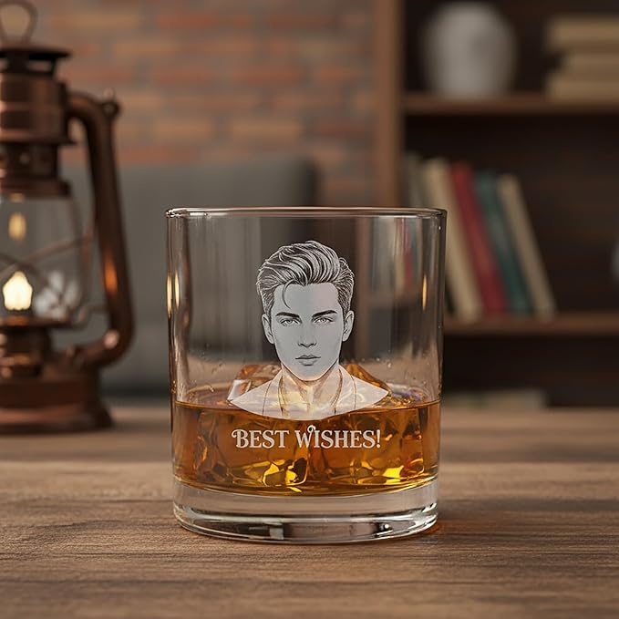Personalized customized glass cup, engraved photo logo copy, beer cup, holiday party gift (H2)