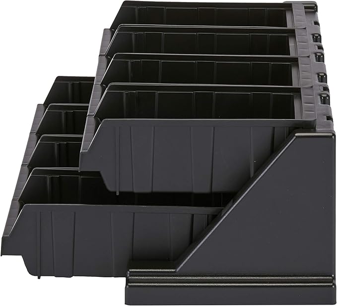 Cambro Versa Self Serve Condiment Bin - 8 Storage Bins - Ideal for Food and Coffee Condiments (Black)