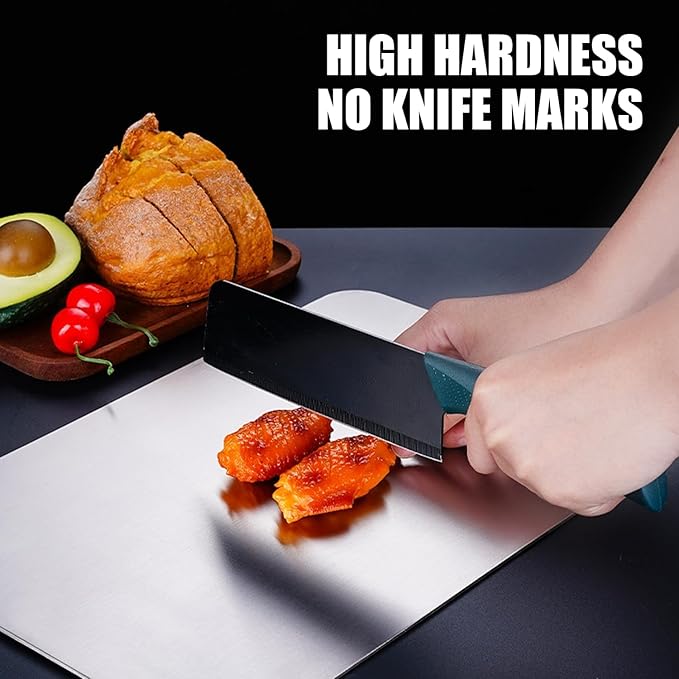 Titanium Cutting Board - 2025 New Upgrade 100% Pure Titanium Cutting Boards for Kitchen Double Sided Titanware Cutting Board,Hygiene Durable Dishwasher Safe Chopping Board (18X12in)