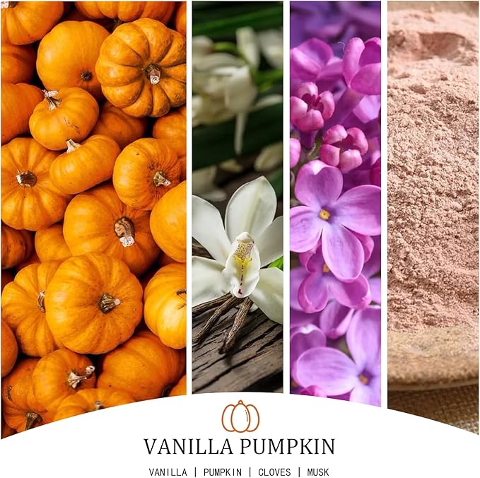 Large Fall Candle Vanilla Pumpkin Scented, 4 Wick Natural Soy Candles for Home Scented, 30oz Big Autumn Candle Long Lasting, Home Aromatherapy Candles Housewarming Gift for Women Men