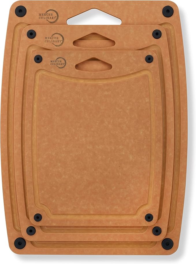 Mercer Culinary Composite Cutting Board 11 3/4" x 9 1/4", with Non Slip Feet and Juice Groove, Small