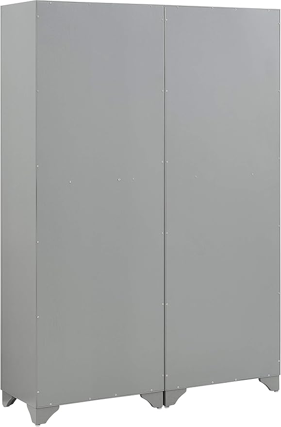 Crosley Furniture Tara 2-Piece Pantry Storage Cabinet Set with Shelves, Kitchen, Dining, or Laundry Room, Distressed Gray