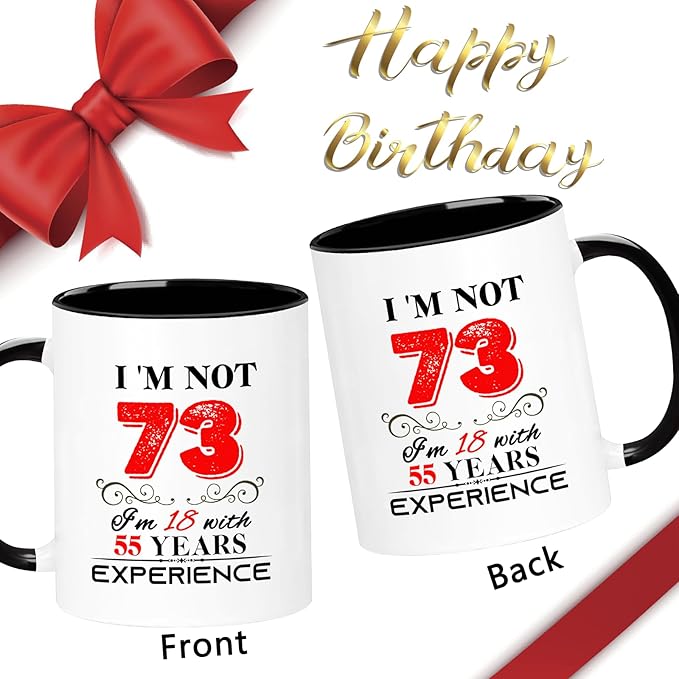 1952 73th Birthday Mug for Women Men, Turning 73 Year Old Birthday Gifts for Mom, Dad, Grandma, Grandpa, Wife, Husband, Daughter, Sister, Best Friends, Coworkers, Her, Him, 11oz Coffee Cup