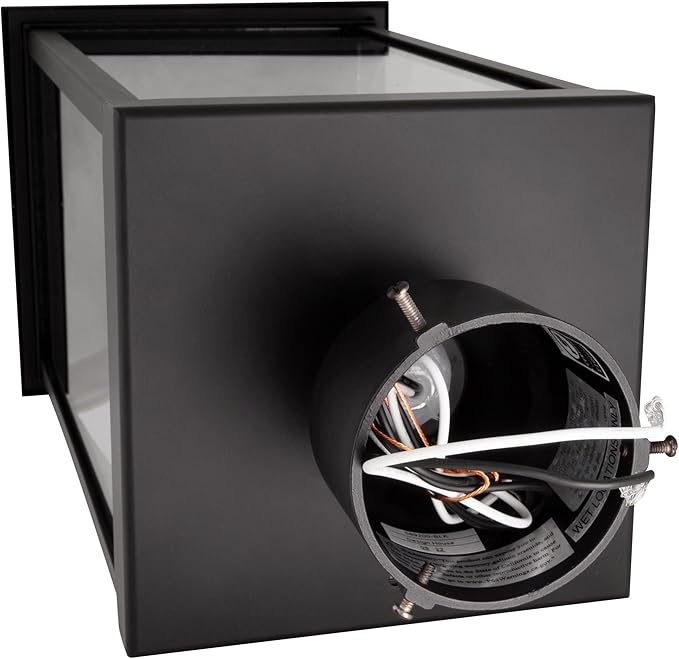 Mayfield Outdoor Post Top Light with 3-Inch Pier Base Mount Fitter, Black – Design House, 590299