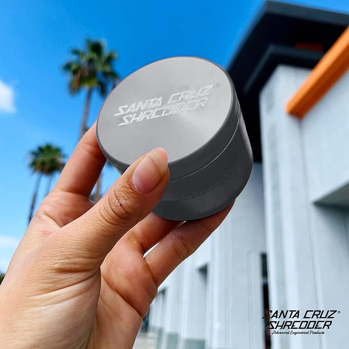 Santa Cruz Shredder Herb and Spice Grinder Made in USA (Large (2.7 Inch), Grey)