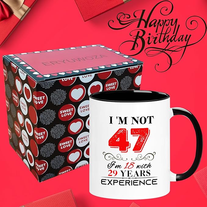 1978 47th Birthday Mug for Women Men, Turning 47 Year Old Birthday Gifts for Mom, Dad, Grandma, Grandpa, Wife, Husband, Daughter, Sister, Best Friends, Coworkers, Her, Him, 11oz Coffee Cup