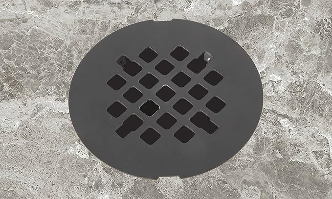 Artiwell 4-1/4” OD Snap-in Shower Drain Cover, Round Shower Drain Strainer Grid, Replacement Cover, Designed for Long-Lasting