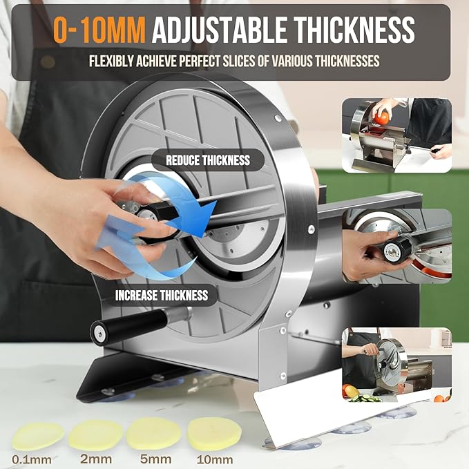 Manual Vegetable Slicer Stainless Steel Food Slicer For Fruit Potato Onion Cucumber Slicer Vegetable Cutter (Manual)