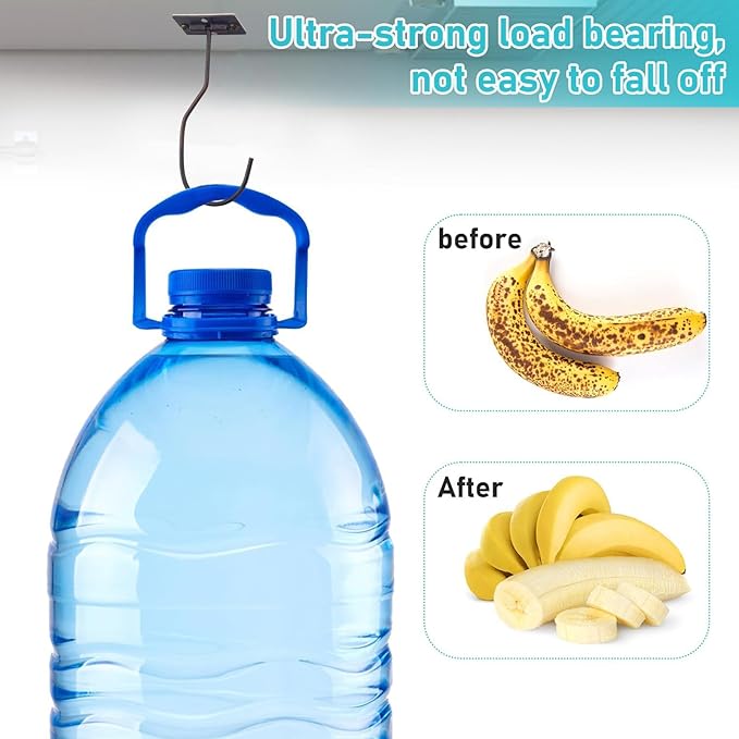 Self-Adhesive Banana Hooks, Foldable Magnetic Hanger Under Cabinet, Sturdy Metal Banana Holder for Kitchen, Space-Saving Design to Keep Bananas Fresh 1 Pieces Bronze