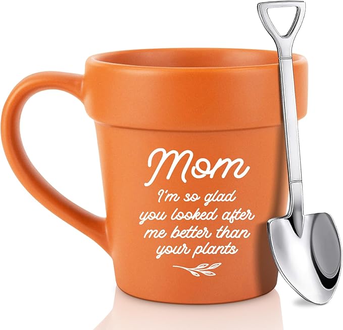 Christmas Birthday Gifts for Mom from Daughter Son, Funny Novelty Gardening Plant Lover Gifts for New Step Bonus Mom, Mother, Best Mom Ever Gift, Moms Mug