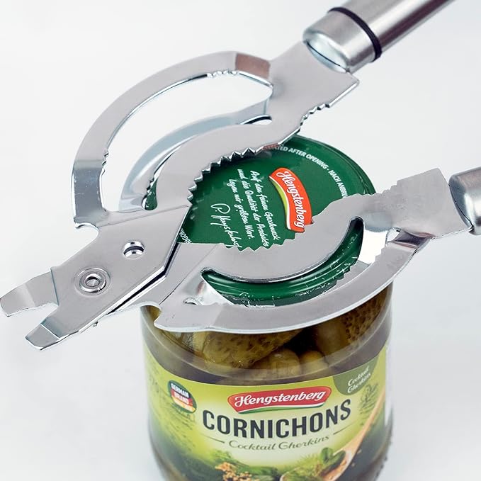 Stainless Steel Jar Opener, Multi Jar Opener for Weak Hands, Beer Bottle Opener for Arthritic Hands, Seniors with Arthritis