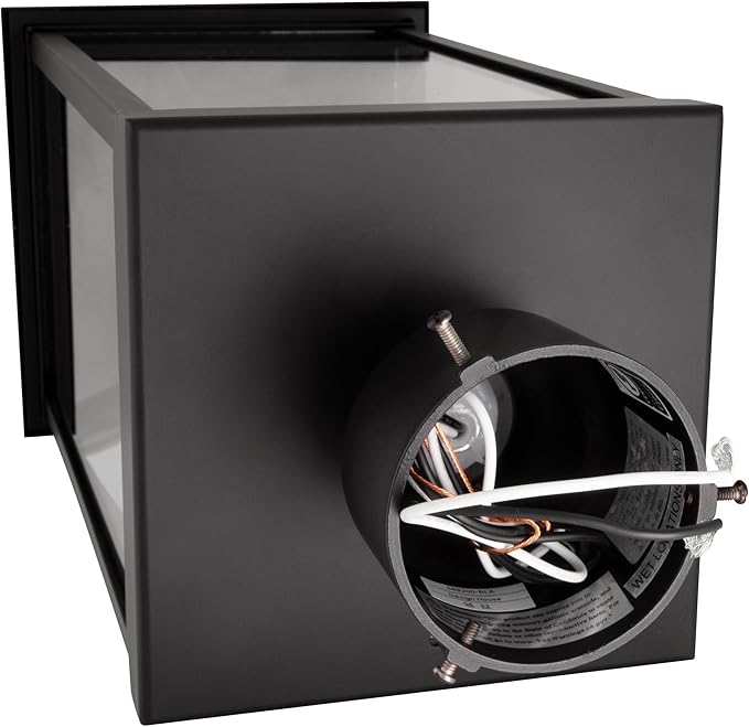 Mayfield Outdoor Post Top Light with 3-Inch Pier Base Mount Fitter, Black – Design House, 590299