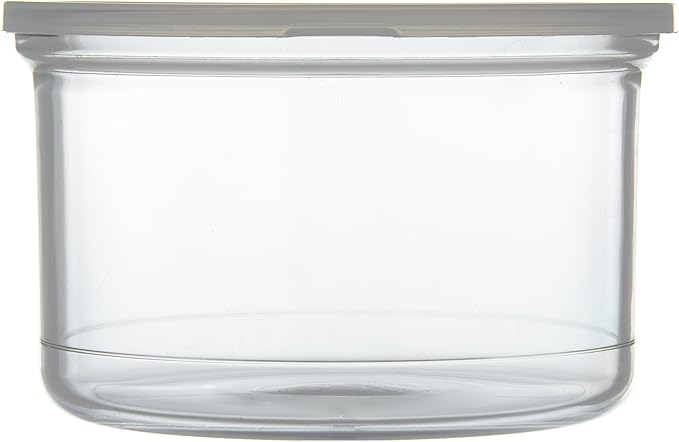 Carlisle FoodService Products Classic Round Storage Container Crock with Lid for Kitchen, Restaurants, Home, Plastic, 1.5 Quarts, Clear, (Pack of 6)