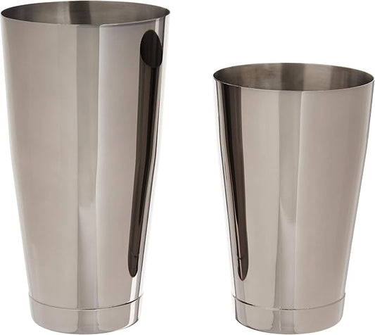 Barfly Cocktail Tin, Set (18 oz and 28 oz), Gun Metal Black,M37009BK