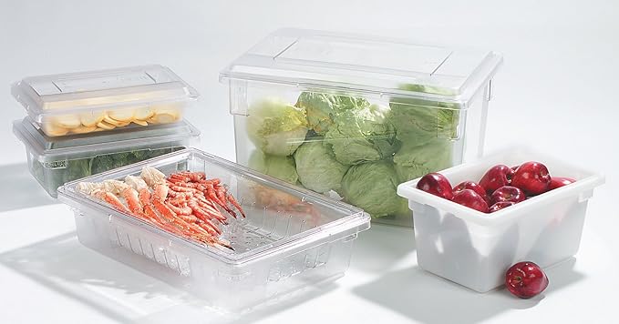Carlisle FoodService Products Storplus Food Storage Container with Stackable Design for Catering, Buffets, Restaurants, Polycarbonate (Pc), 3.5 Gallons, Clear