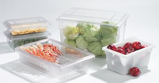 Carlisle FoodService Products Storplus Food Storage Container with Stackable Design for Catering, Buffets, Restaurants, Polyethylene (Pe), 12.5 Gallon, White