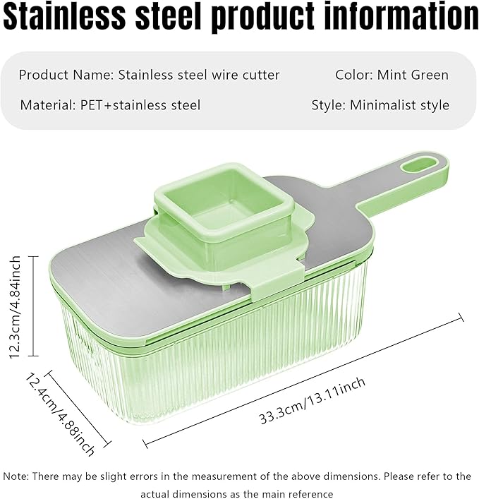 Multifunctional Mandoline food Slicer & Vegetable Chopper with Container – 6-in-1, mandolin, Cutter, Grater, Potato Slicer, Tomato Cutter, cabbage grater & Fruit/Veggie Shredder -Safe & Easy to Use