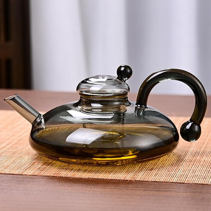 2026 Upgrade - 24 OZ Luxury Glass Teapot with Warmer,Automatic Electric Kettle with Tea Infuser,Teapot and Cup Set with Warmer,New Year Christmas Gift for Tea Lovers (Transparent)