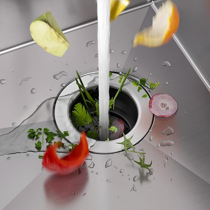 KRAUS Premier 31 1/2-inch Undermount Single Bowl 18-Gauge Stainless Steel Kitchen Sink with WasteGuard Continuous Feed Garbage Disposal, KBU14-100-75MB