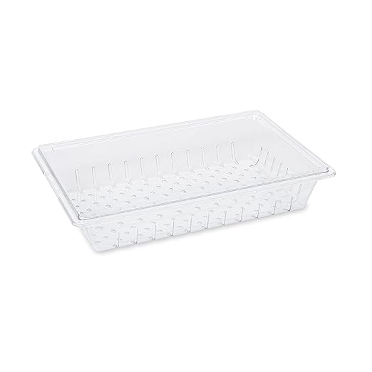 Rubbermaid Commercial Products Food Storage Box Drainage Colander for 8.5, 12.5, 16.5 and 21.5 Gallon Sizes, Clear
