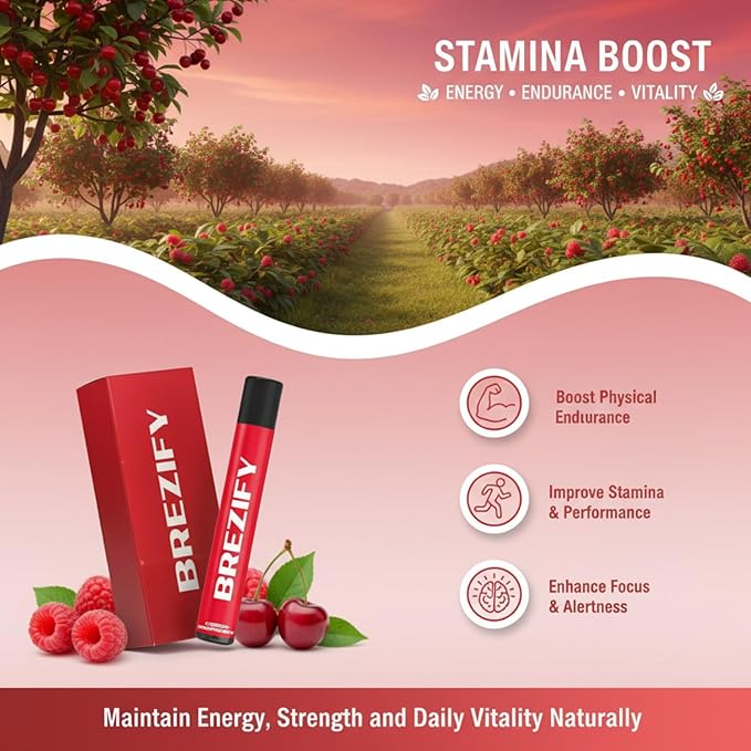 Plan-Based Aroma Diffuser with Extracts of Ashwa, BlackMacca Roots Vitamin C - Cherry Raspberry Scent
