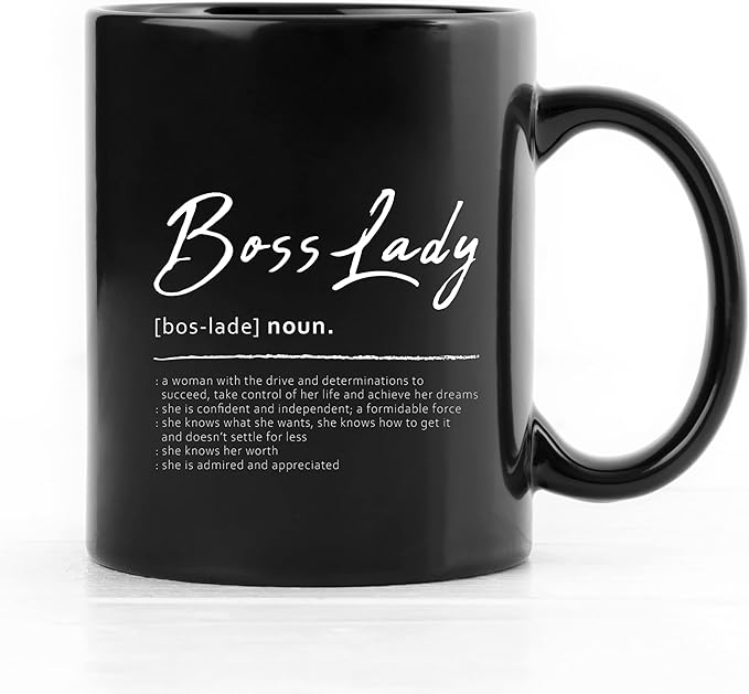 QUICQOD Boss Lady Gifts: Ceramic Mug, 11 Oz - Perfect for Christmas, Birthday, or Retirement Gifts
