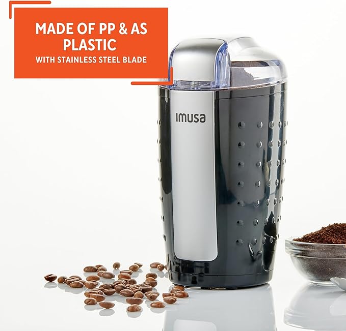 IMUSA 3oz Electric Coffee & Spice Grinder, Black