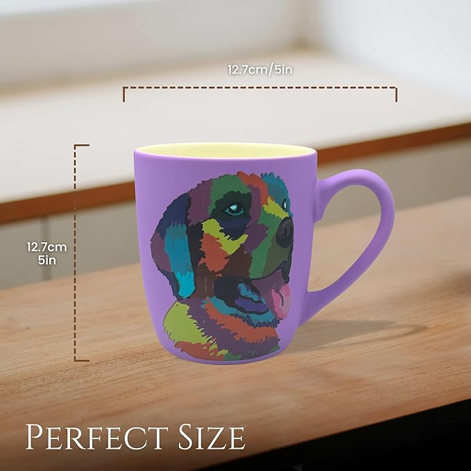 Stoneware Mug for Pet Lovers 18 Oz - Golden Retriever Coffee Mug - Coffee Cups Ceramic - Travel Coffee Mug for Drinks