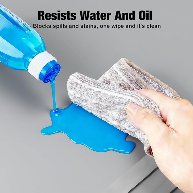 Under Sink Mat 28" X 19", Waterproof Silicone Under Sink Mats for Kitchen, Anti-Leak Shelf Liner & Cabinet Protector with Raised Edge, [BPA Free] Bathroom Tray Home Organizer, Light Grey