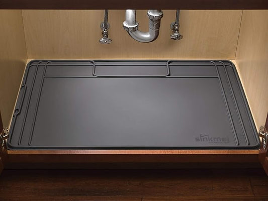 WeatherTech SinkMat – Waterproof Under Sink Liner Mat for Kitchen Bathroom – 34” x 22” Inches - Durable, Flexible Tray – Home undersink Organizer Must Haves, Black