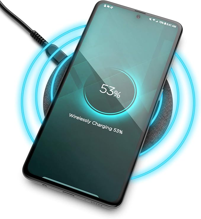 Encased Wireless Charger Pad for Samsung Models (Quick Charge 3.0) (Fast Charging Qi Enabled) Non-Slip, Case Compatible (Premium Metal Construction)