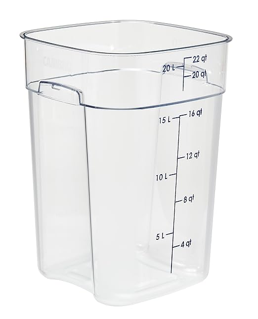 Cambro FreshPro 22Qt Food Storage Container in Clear for Industrial and Kitchen Use, Pantry Organization and Ingredient Freshness